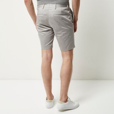 Grey smart stretch bermuda shorts